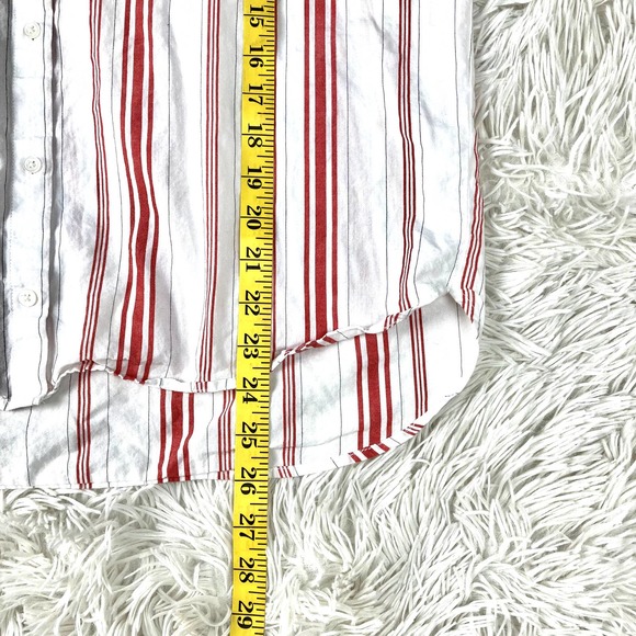 Madewell Central Ruffle-Sleeve Shirt in Carey Stripe - Picture 9 of 9